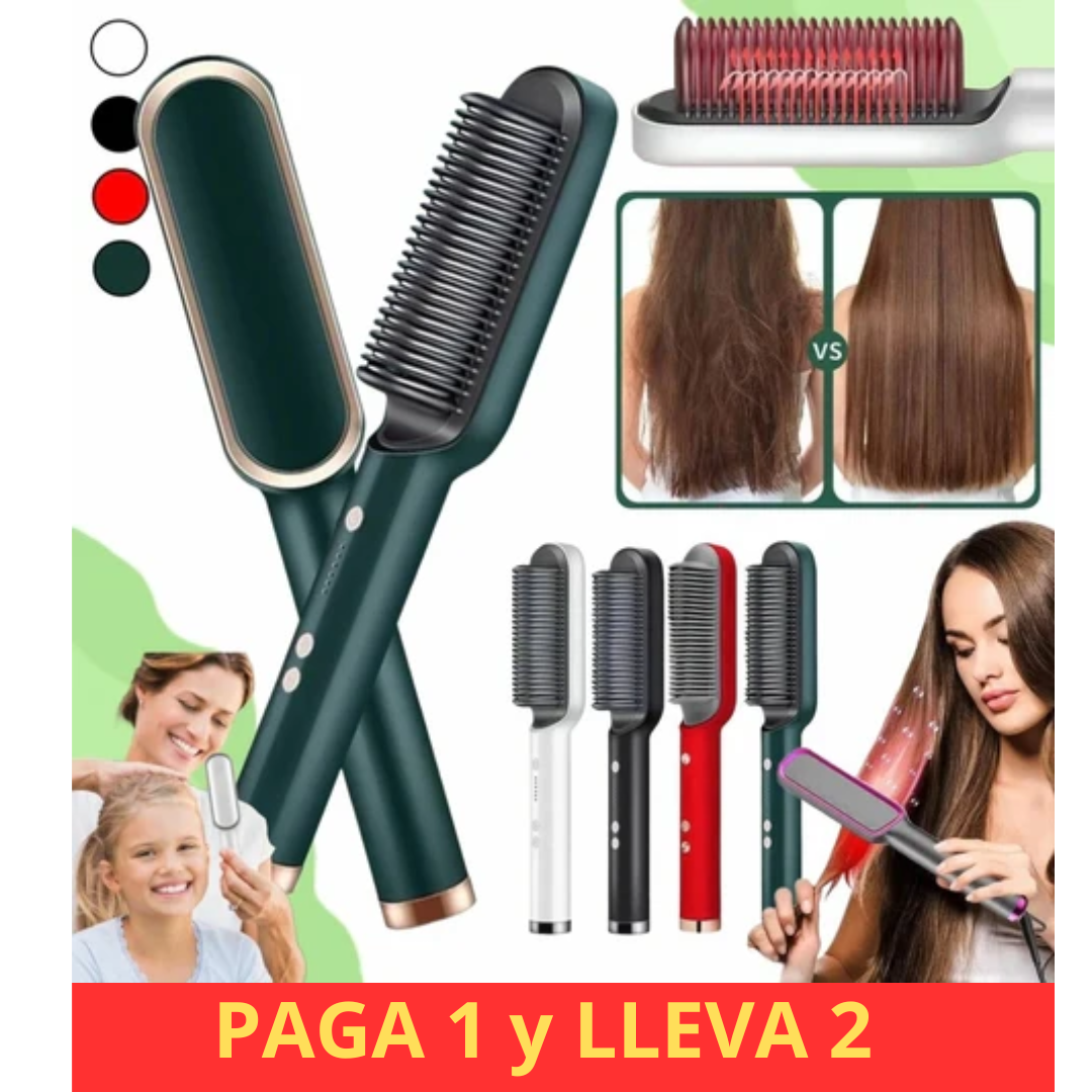 CEPILLO ALISADOR 2 en 1 PARA CABELLO - PAGA 1 y LLEVA 2